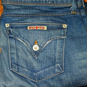 HUDSON Y2K Dark Blue Wash Low Rise Flare Bootcut Denim Jeans Women’s Size 32